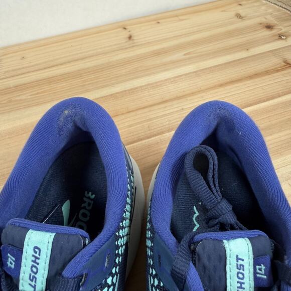 Brooks Ghost 14 Shoes Womens Size 8.5 Navy Blue Cushion Neutral Running Sneakers - Picture 7 of 11